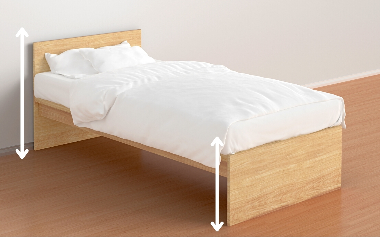 высота односпальной кровати