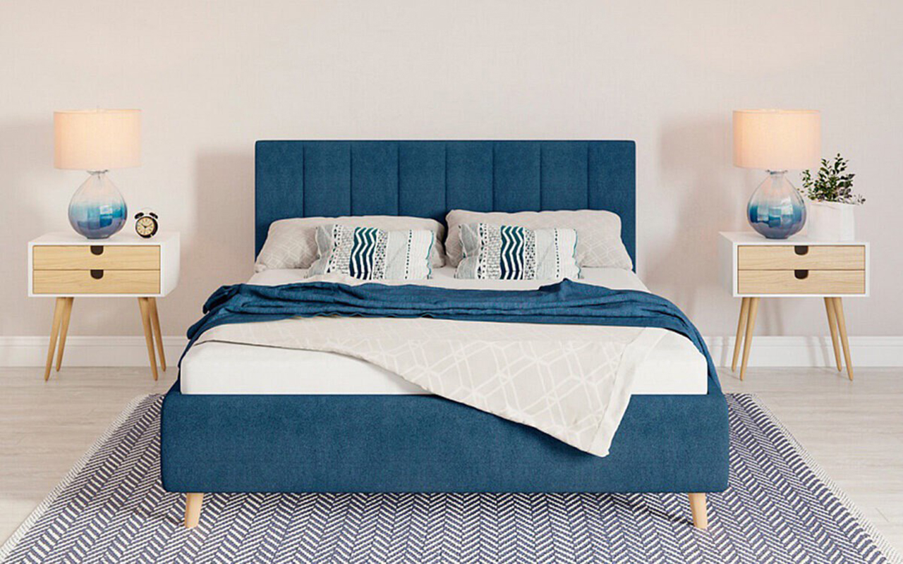 Голубая Кровать Фото