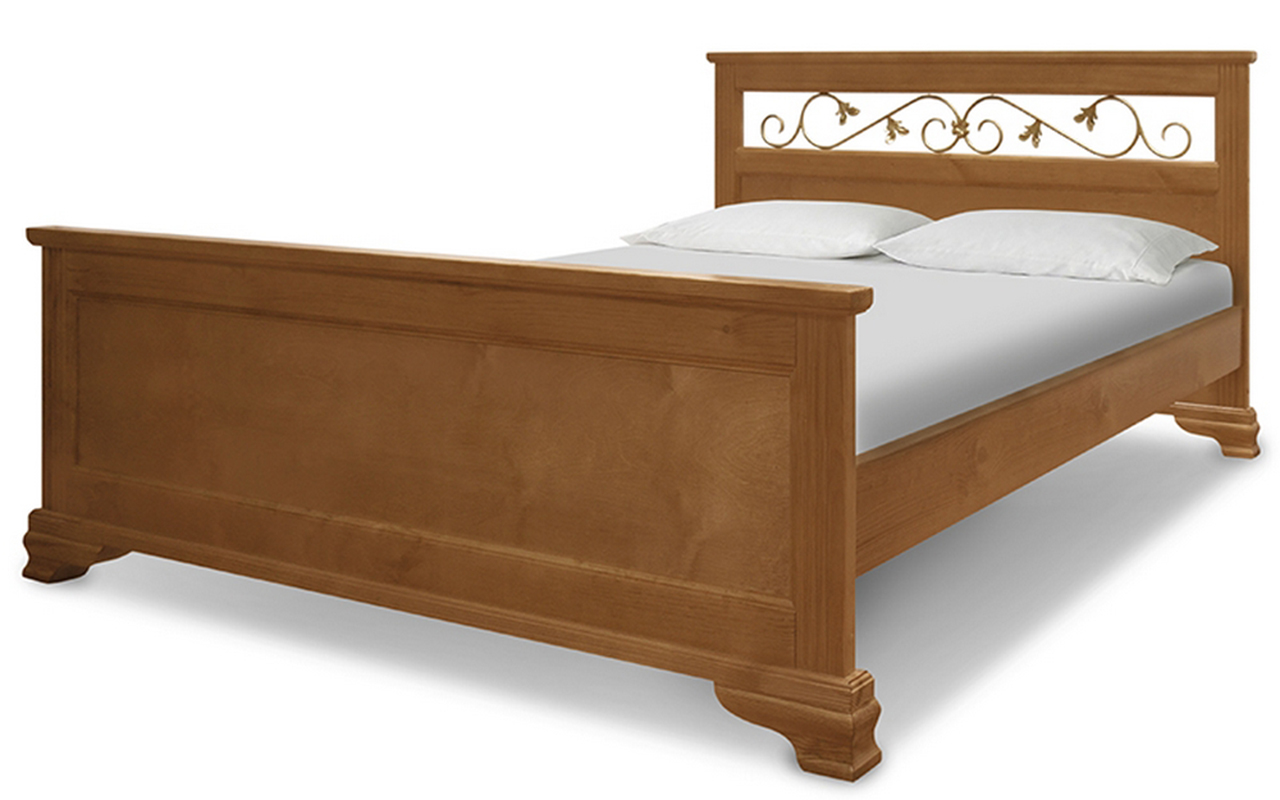 фото: Кровать ВМК-Шале Деревянные с ковкой Бажена