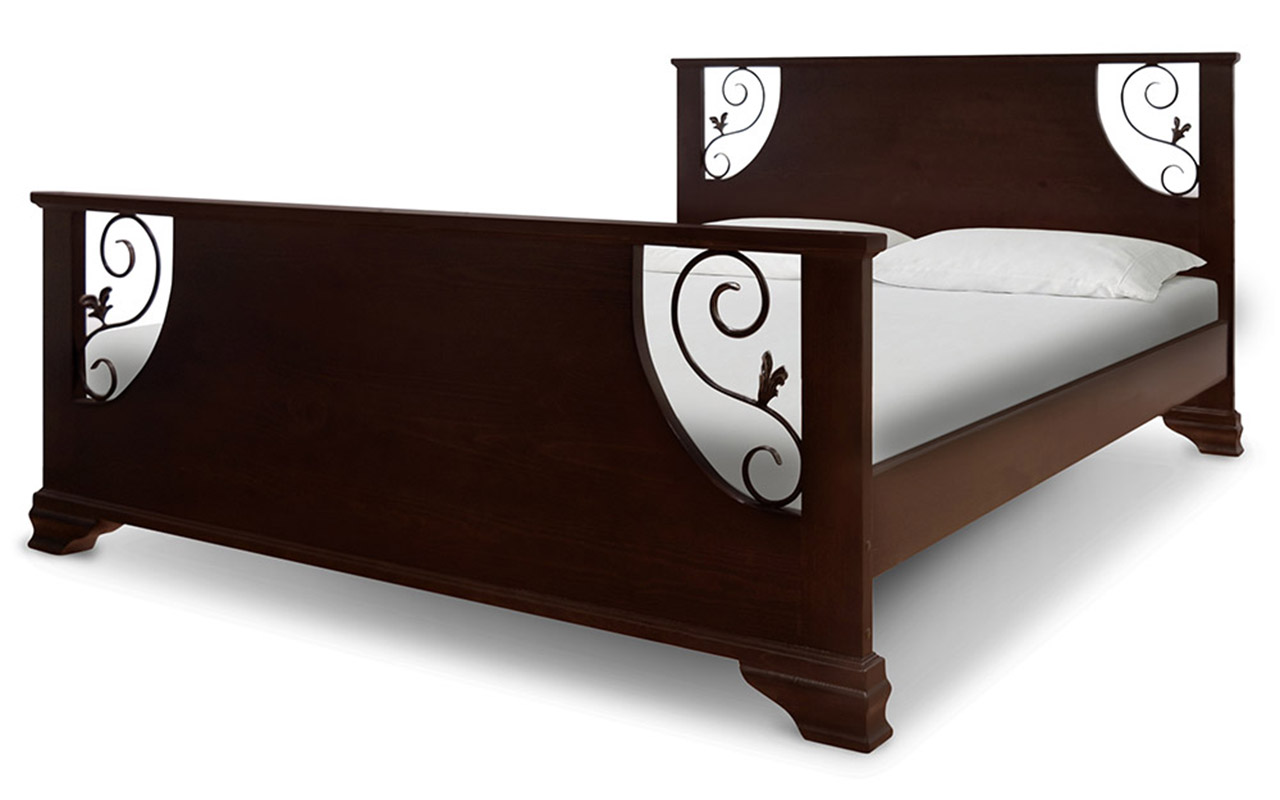 фото: Кровать ВМК-Шале Деревянные с ковкой Ричард